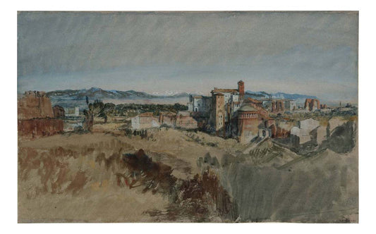View of Santi Giovanni e Paolo, Rome, from the Palatine Hill, 1819 by John Mallord William Turner RA, 12x8"(A4) Poster