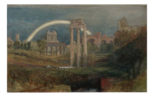 View of the Forum, Rome, with a Rainbow, 1819 by John Mallord William Turner RA, 12x8"(A4) Poster