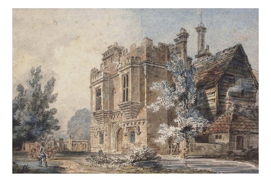 View of the Gatehouse at Rye House, Hertfordshire by John Mallord William Turner RA, 12x8"(A4) Poster