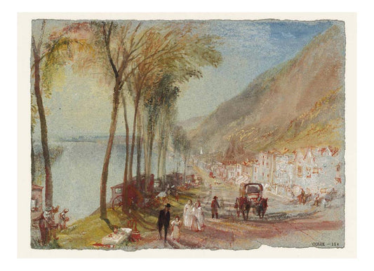 View on the Seine between Mantes and Vernon (Rolleboise on the road from Bonnieres), 1833 by John Mallord William Turner RA, 12x8"(A4) Poster