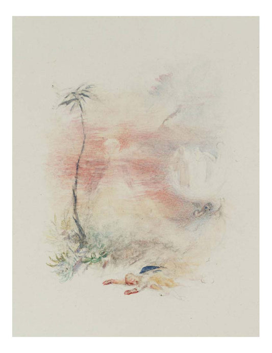 Vignette Study for Moore's 'The Epicurean' - Alciphron's Swoon, 1837 by John Mallord William Turner RA, 12x8"(A4) Poster