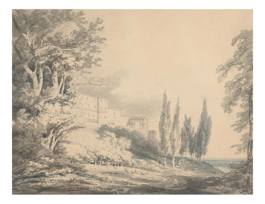 Villa d'Este, 1797 by John Mallord William Turner RA, 12x8"(A4) Poster