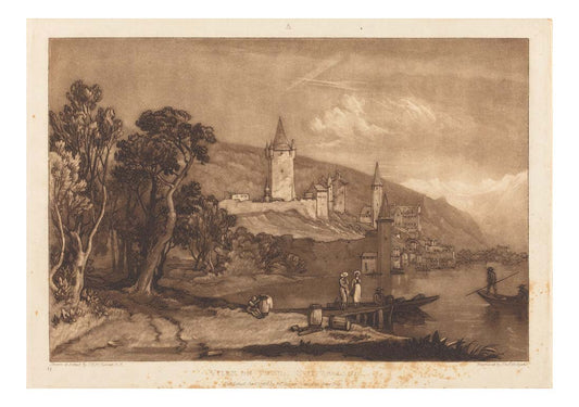 Ville de Thun, Swiss, 1816 by John Mallord William Turner RA, 12x8"(A4) Poster