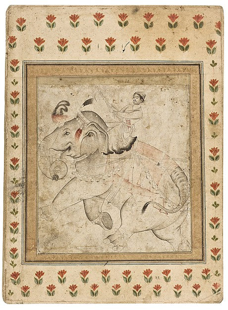 :A Royal Elephant and Rider 1590–1600-16x12"(A3) Poster