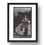  LADY WITH A FAN by Wassily Kandinsky, 17x13" Frame