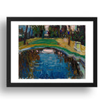 POND IN THE PARK by Wassily Kandinsky, 17x13" Frame