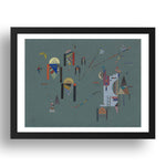  VERTICAL ACCENTS by Wassily Kandinsky, 17x13" Frame