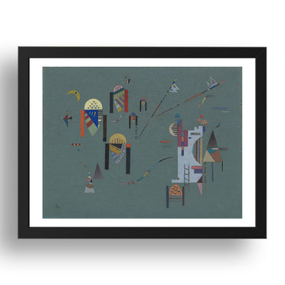  VERTICAL ACCENTS by Wassily Kandinsky, 17x13" Frame