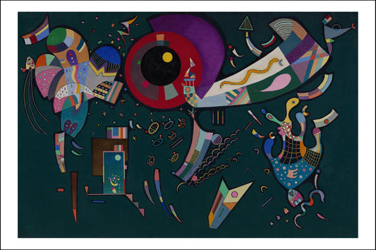 AROUND THE CIRCLE by Wassily Kandinsky, 12x8"(A4) Poster Print