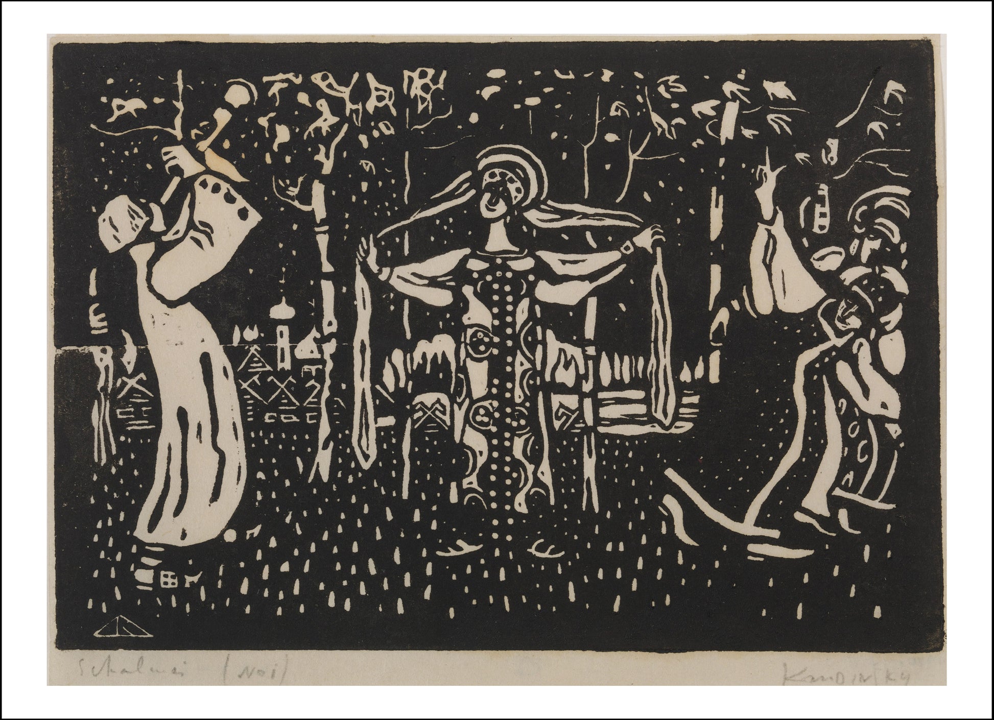 BIRCHES by Wassily Kandinsky, 16x12"(A3) Poster Print