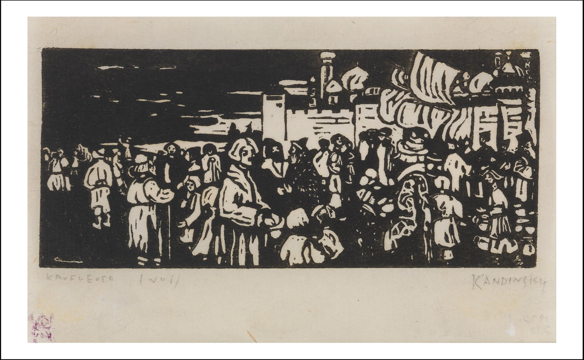 MERCHANTS by Wassily Kandinsky, 16x12"(A3) Poster Print