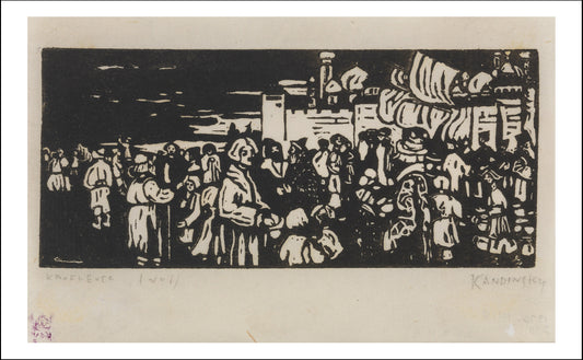 MERCHANTS by Wassily Kandinsky, 12x8"(A4) Poster Print