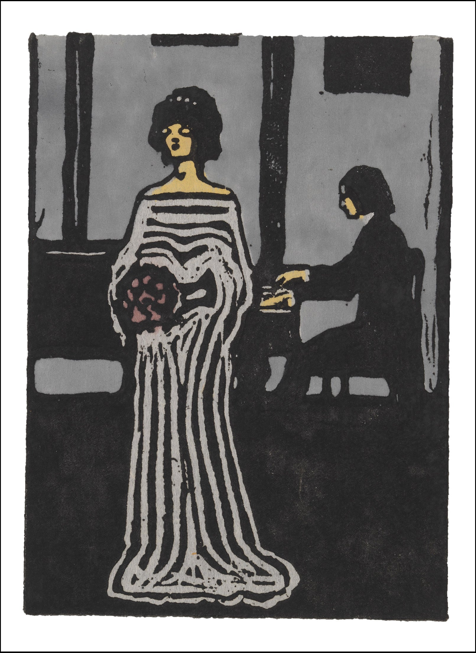 SINGER by Wassily Kandinsky, 12x8"(A4) Poster Print