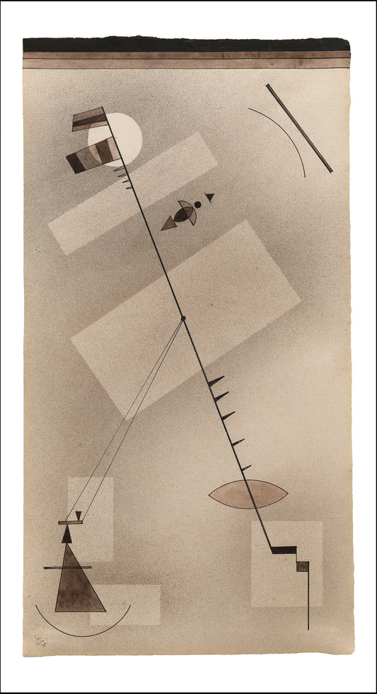 TAUT LINE by Wassily Kandinsky, 12x8"(A4) Poster Print