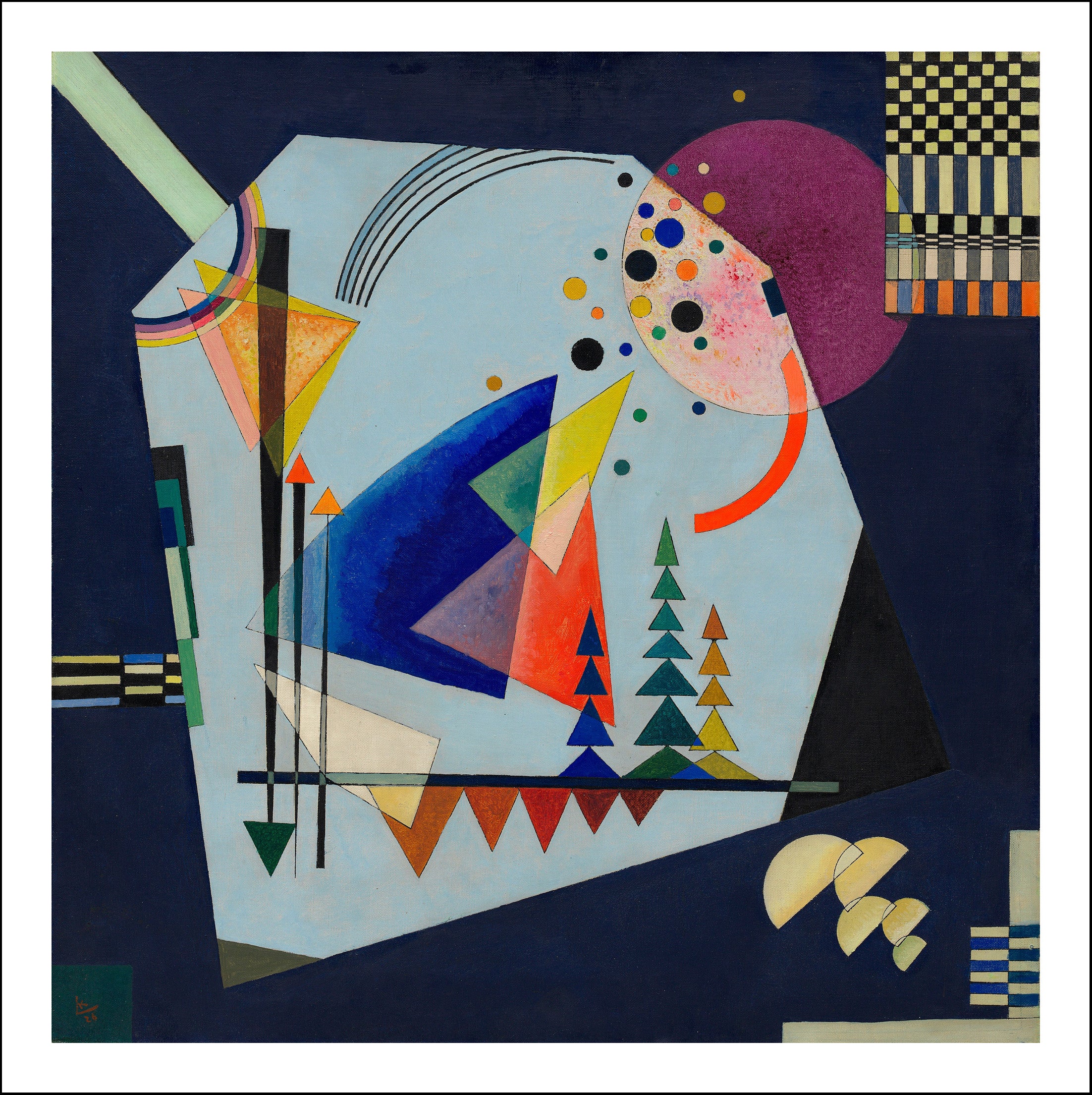 THREE SOUNDS by Wassily Kandinsky, 16x12"(A3) Poster Print