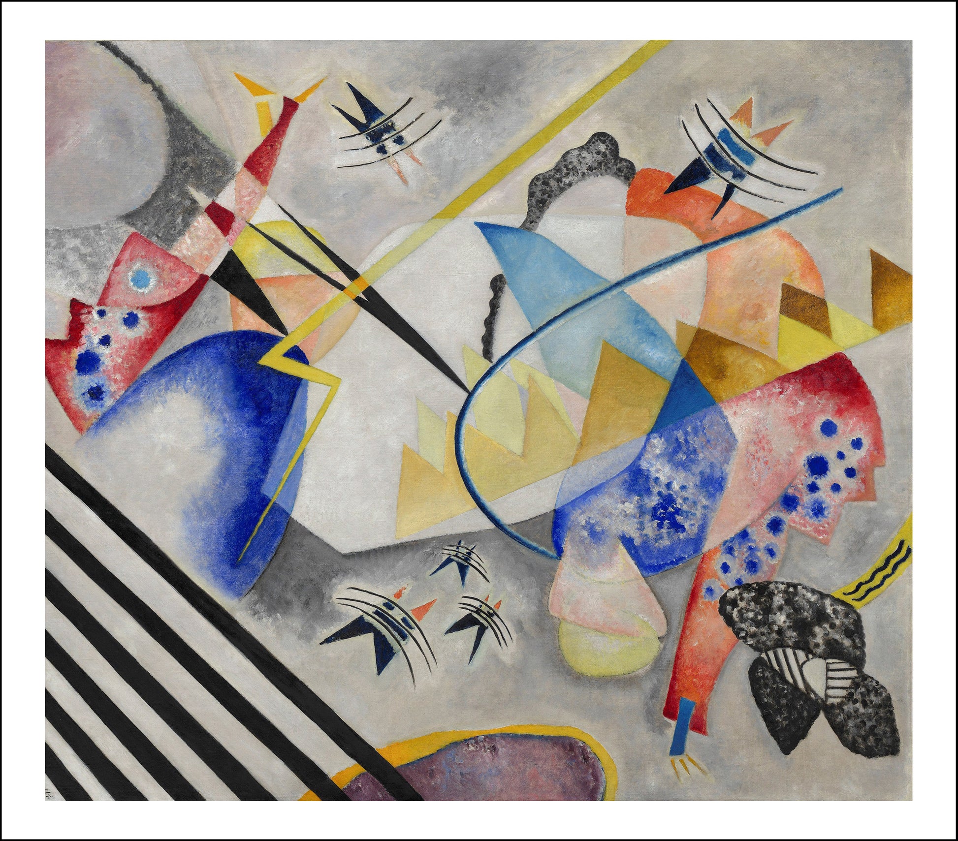WHITE CENTER by Wassily Kandinsky, 16x12"(A3) Poster Print