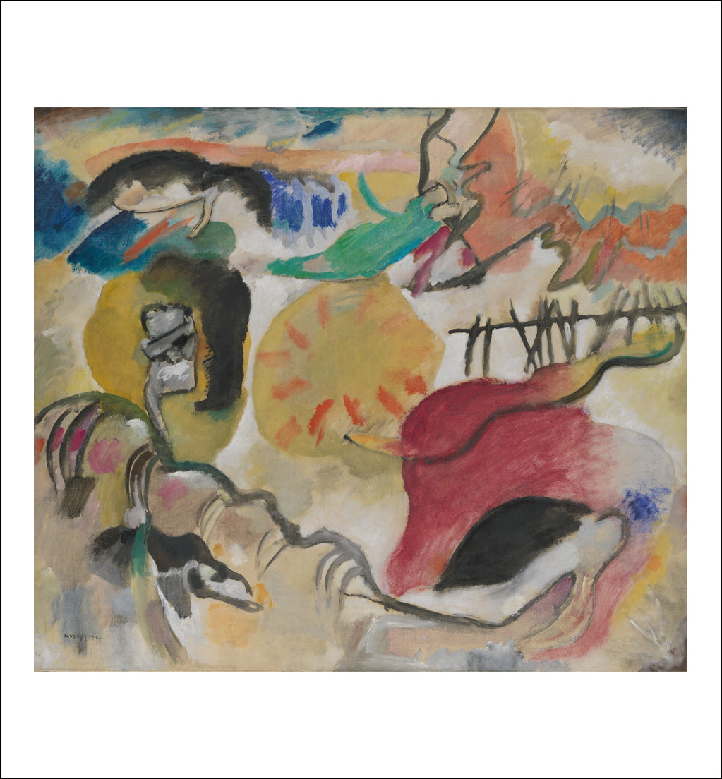 WASSILY  KANDINSKY-G A R D E N    O F    L O V E by Wassily Kandinsky, 16x12"(A3) Poster Print