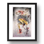 Wangechi Mutu: One Hundred Lavish Months of Bushwhack, modernist artwork, A3 Size Reproduction Poster Print in 17x13" Black Frame