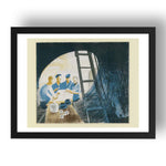 Sailors Playing Cards Submarine1941 WW2 by Eric Ravilious, 17x13" Frame