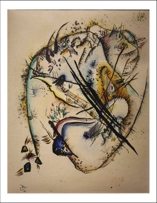 Watercolour_with_Seven_Strokes by Wassily Kandinsky, 12x8"(A4) Poster Print
