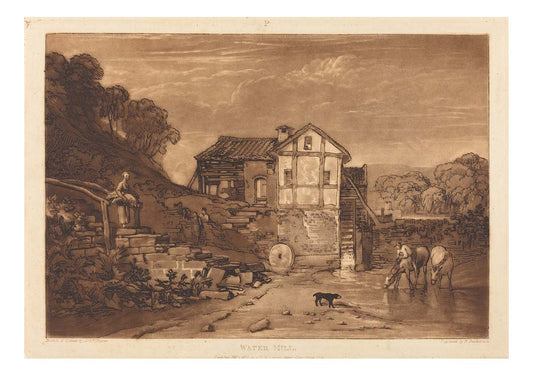 Water Mill, 1812 by John Mallord William Turner RA, 12x8"(A4) Poster