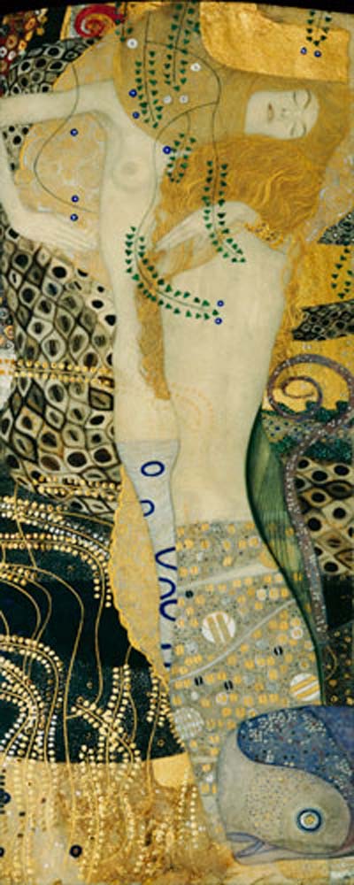 Water Snakes - Gustav Klimt - 1904-1907, A4 Poster Print