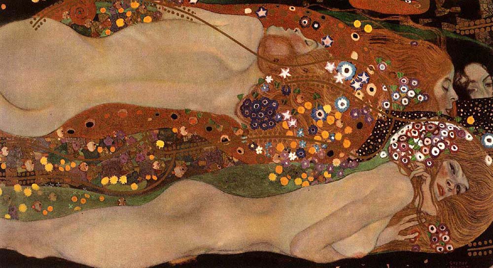 Water Snakes II - Gustav Klimt - 1907, 16x12" (A3) Poster Print