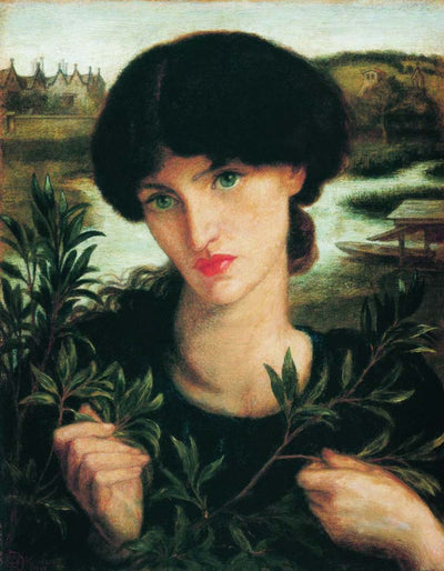 Water Willow, 1871 by Dante Gabriel Rossetti, pre-Raphaelite artist, 16x12" (A3) Poster