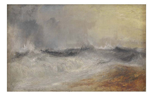 Waves Breaking against the Wind, 1840 by John Mallord William Turner RA, 12x8"(A4) Poster