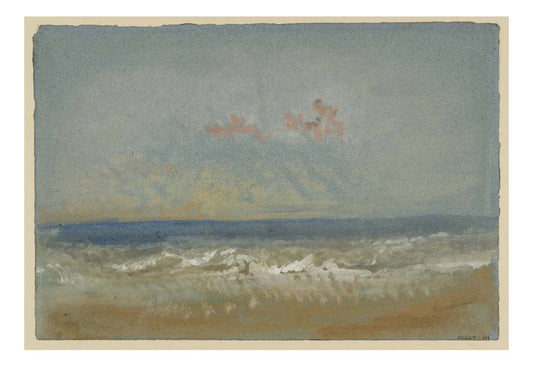 Waves Breaking on Shore, 1835-40 by John Mallord William Turner RA, 12x8"(A4) Poster