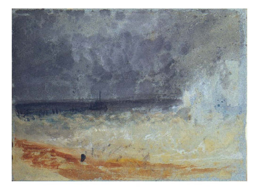 Waves Breaking on the Beach by John Mallord William Turner RA, 12x8"(A4) Poster