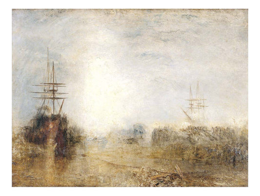 Whalers (Boiling Blubber) Entangled in Flaw Ice, 1846 by John Mallord William Turner RA, 12x8"(A4) Poster