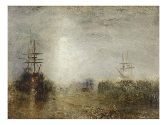 Whalers (Boiling Blubber) Entangled in Flaw Ice, Endeavouring to Extricate Themselves, 1846 by John Mallord William Turner RA, 12x8"(A4) Poster