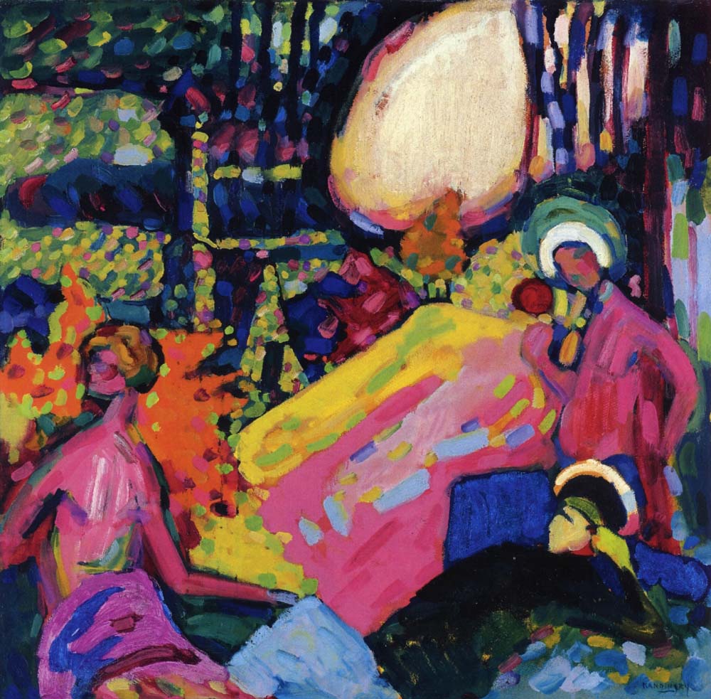 White Sound - Wassily Kandinsky -1908 by Wassily Kandinsky, 16x12"(A3) Poster Print