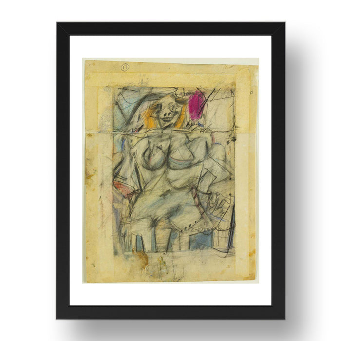 Willem de Kooning: Seated Woman, modernist artwork, A3 Size Reproduction Poster Print in 17x13