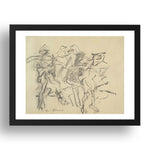 Willem de Kooning: Untitled (2), modernist artwork, A3 Size Reproduction Poster Print in 17x13" Black Frame