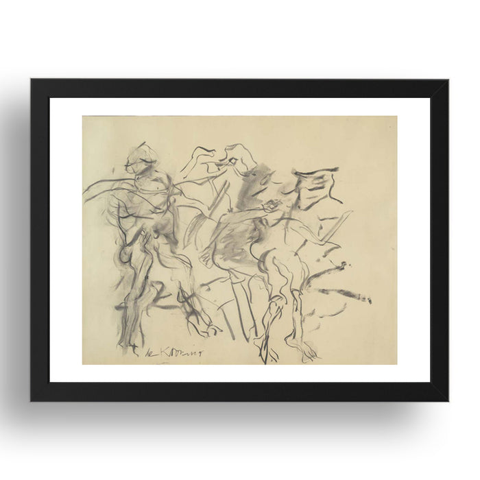 Willem de Kooning: Untitled (2), modernist artwork, A3 Size Reproduction Poster Print in 17x13