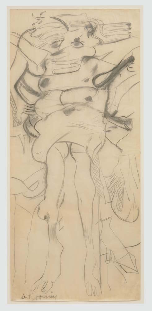 Willem de Kooning - Woman, vintage art, A3 (16x12