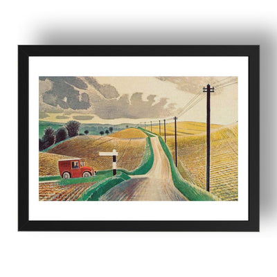 Wiltshire landscape by Eric Ravilious, 17x13" Frame