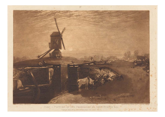 Windmill and Lock, 1811 by John Mallord William Turner RA, 12x8"(A4) Poster