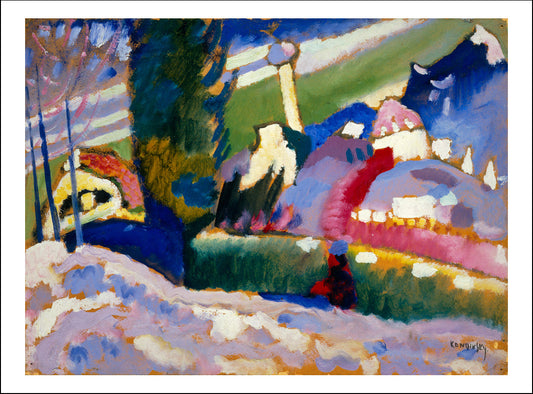 Winter Landscape with Church, 1910-1911 by Wassily Kandinsky, 12x8"(A4) Poster Print