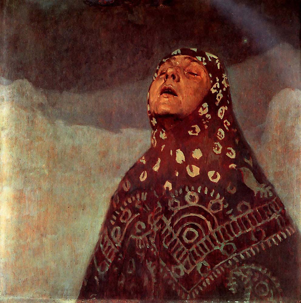 Winter Night 1920 60x73cm vintage artwork by Alphonse Mucha, 12x8" (A4 size) poster print