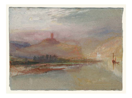Wolf, near Trarbach, on the Moselle, 1826 by John Mallord William Turner RA, 12x8"(A4) Poster