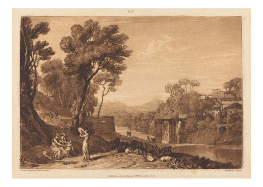Woman and Tombourine, 1807 by John Mallord William Turner RA, 12x8"(A4) Poster