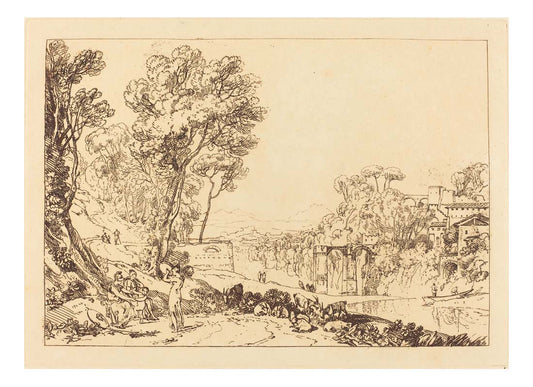 Woman and Tombourine, 1808 by John Mallord William Turner RA, 12x8"(A4) Poster