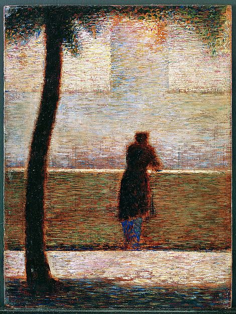 Georges Seurat:A Man Leaning on a Parapet c1881-16x12"(A3) Poster