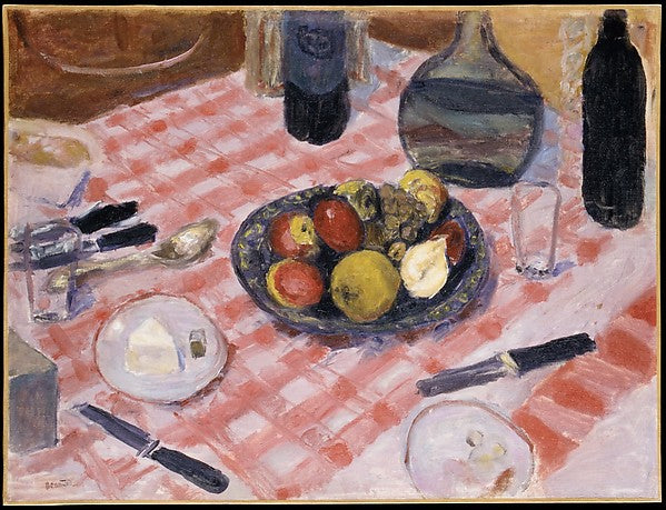 Pierre Bonnard:The Checkered Tablecloth 1916-16x12