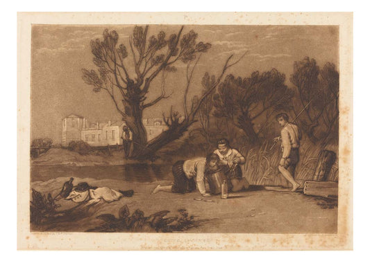 Young Anglers, 1811 by John Mallord William Turner RA, 12x8"(A4) Poster