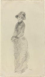 Auguste Renoir:Young Woman Standing,16x12"(A3) Poster