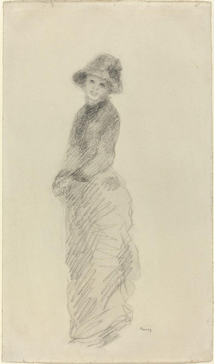 Auguste Renoir:Young Woman Standing,16x12